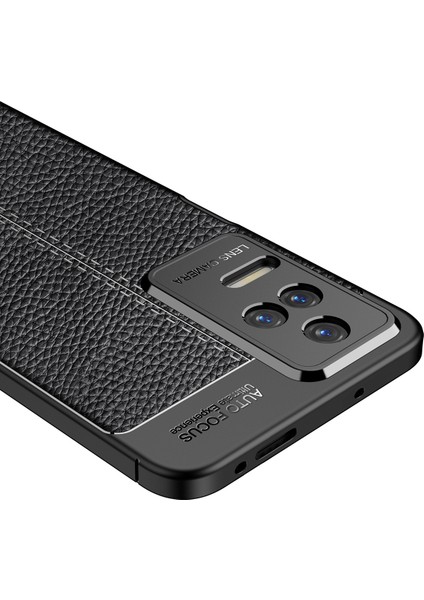 Xiaomi Poco F4 Kılıf Niss Silikon Deri Görünümlü Siyah +Nano Glass modelleri