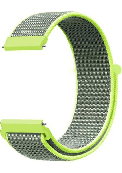 Casestreet Tecno Watch 2 Kordon Cırtcırt Kumaş Ayarlanabilir Yeşil