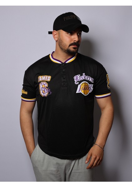Los Angeles Siyah Sarı Renk Spor Giyim T Shirt modelleri