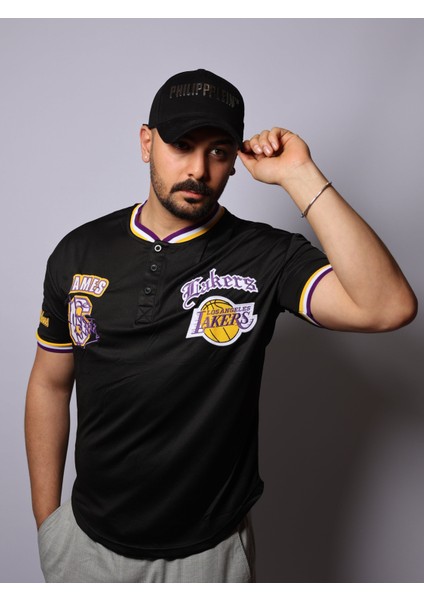 Los Angeles Siyah Sarı Renk Spor Giyim T Shirt fırsatları