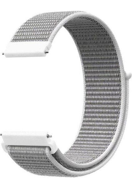 Tecno Watch 2 Kordon Cırtcırt Kumaş Ayarlanabilir Beyaz