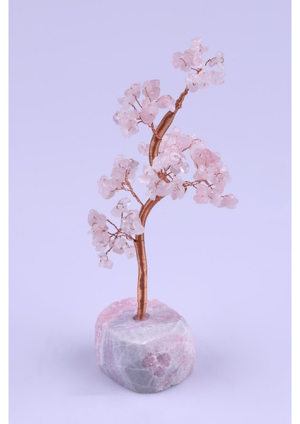 Pembe Kuvars Doğal Taş Tel Sarmalı Ağaç fiyatları