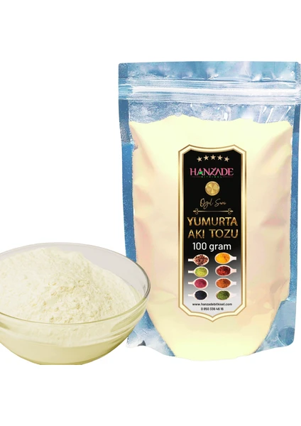 Hanzade Bitkisel Yumurta Akı Tozu Merenk Tozu 100 gr