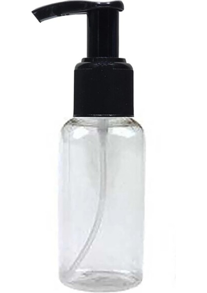 50 Adet Sert Plastik Boş Sıvı Sabun Pompalı Şişe 100 ml [kimyasala Dayanıklı]