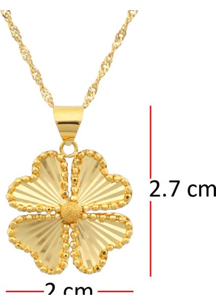 22 Ayar Altın Yonca Kolye
