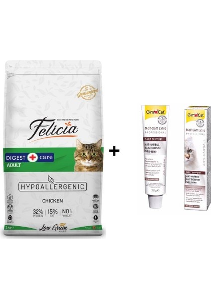 Tavuklu Yetişkin Kedi Maması 2 kg + Gimcat Malt Soft Extra 20 gr