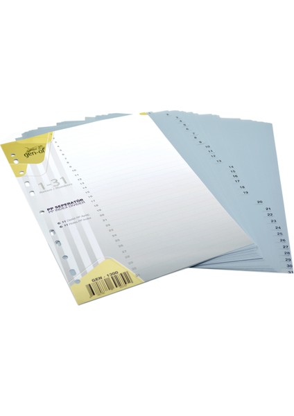 Ayraç Seperatör 1-31 Rakamlı (GEN-1300) modelleri