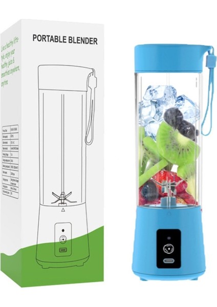 Kaliteli 400ML Şarjlı Taşınabilir Buz Kırabilir Smoothie Blender Meyve Sıkacağı