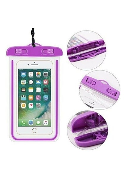 Su Geçirmez Kılıf Bütün Telefon Modelleri ile Uyumlu Askılı Waterproof Yeşil fırsatları