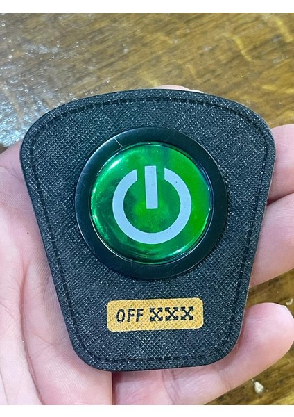 7x6 cm Deri Yeşil Düğmeli Aplike Arma Yama Dikiş Hobi Çanta Aksesuarı