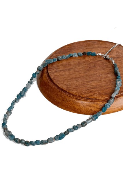 Amorf Kesim Apatit Taşı Kadın Kolyesi