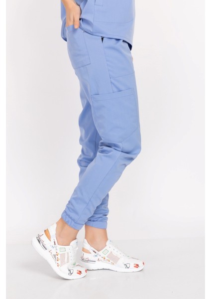 Bebe Mavisi Çağla Model Elit Likra Hakim Yaka Çıt Çıtlı Doktor Hemşire Üniforma Takım fırsatları