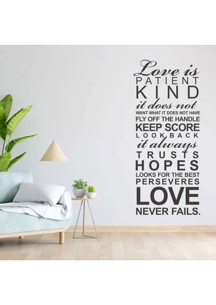 Love Dekoratif Duvar Stickerı, Duvar Dekorasyon Yazıları, Duvar Sticker BLDS-002