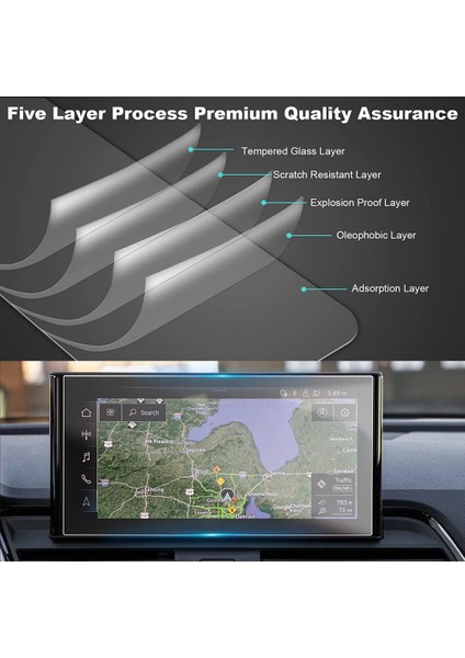 Audi A4 Ekran Koruyucu Nano Temperli 10.1 Inç Multimedya Navigasyon Ekran Koruma 2021 2022 2023 modelleri