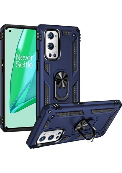 Oneplus 9 Pro Için Çift Katmanlı Ağır Askeri Sınıf Darbeye Halkalı Standlı Kılıf (Yurt Dışından)