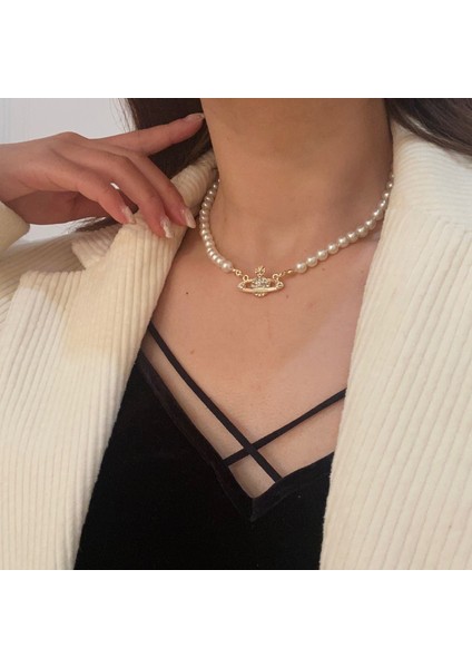 Satürn Kolye Inci Kolye Köprücük Kemiği Zincir (Yurt Dışından) fiyatları