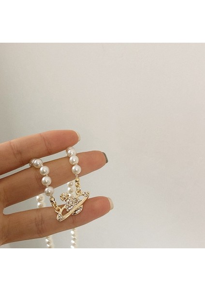 Satürn Kolye Inci Kolye Köprücük Kemiği Zincir (Yurt Dışından) modelleri