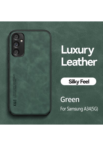 For Samsung Galaxy A34 5g Cilt Hissi Manyetik Emme Cep Telefonu Kılıfları (Yurt Dışından)