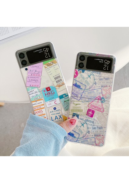 For Samsung Galaxy Z Flip 3 Damga Etiketi Cep Telefonu Kılıfları (Yurt Dışından) fiyatları