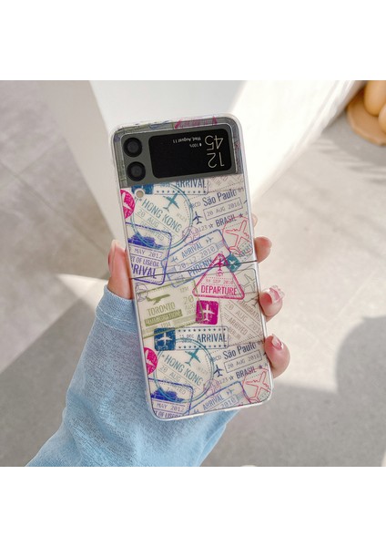 For Samsung Galaxy Z Flip 3 Damga Etiketi Cep Telefonu Kılıfları (Yurt Dışından)