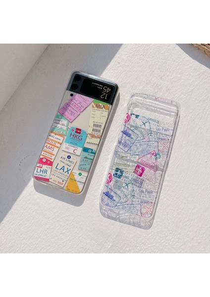 For Samsung Galaxy Z Flip 4 Damga Etiketi Cep Telefonu Kılıfları (Yurt Dışından) modelleri