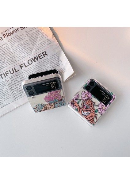 For Samsung Galaxy Z Flip 3 Kaplan ve Leopar Deseni Cep Telefonu Kılıfları (Yurt Dışından) indirimleri