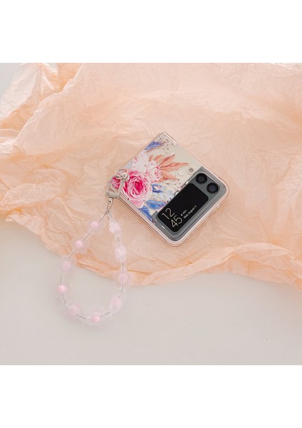 For Samsung Galaxy Z Flip 3 Şakayık Küçük Çiçek Çiçekleri Bilezik Cep Telefonu Kılıfları (Yurt Dışından) fırsatları