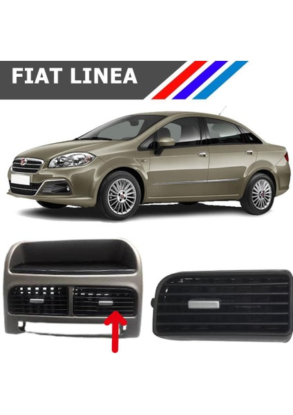 Nvr - Fiat Linea Orta Sağ Havalandırma Izgarası Gri Düğmeli 735459180 2007 - 2018