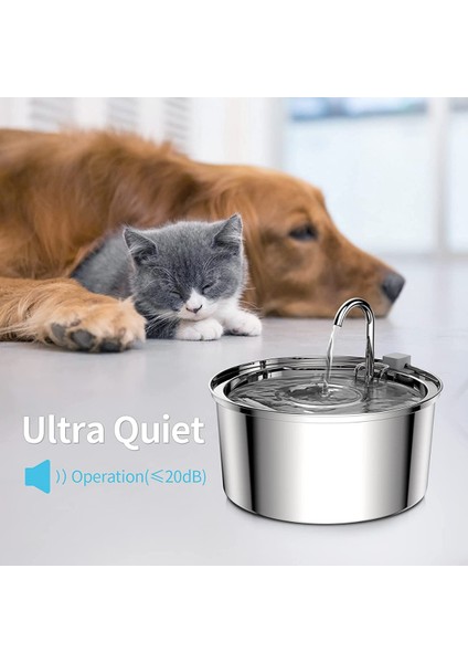 Hareket Sensörlü 3.2 L Paslanmaz Çelik Kedi Köpek Için Otomatik Su Pınarı Su Çeşmesi Su Sebili fırsatları