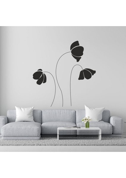 Çiçek Desenli Dekoratif Duvar Stickerı, Duvar Dekorasyon Yazıları, Duvar Sticker