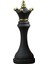 Altın Boya ile Satranç Parçaları Heykeli Uluslararası Satranç Figürinleri Masa Siyah Kraliçe Şekli (Yurt Dışından) 3