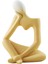 Bhuuno Thinker Heykel Seramik Masaüstü Vazo Ev Raf Heykelleri Sarı 19X14X8.5CM (Yurt Dışından) 1