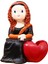 Yaratıcı Çizgi Film El Sanatları Dekoratif Karikatür Süs Heykelleri Masaüstü Mona Lisa Black (Yurt Dışından) 2