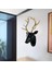 Geyik Kafa Heykel Hayvanı Figürinler Duvar Montajı Tv Dekor Süsleri Siyah Altın Için Iş (Yurt Dışından) 2