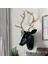 Geyik Kafa Heykel Hayvanı Figürinler Duvar Montajı Tv Dekor Süsleri Siyah Altın Için Iş (Yurt Dışından) 5