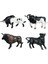 4pcs Sığır Heykelcik Simüle Edilmiş Boğa Gerçekçi Nimals Inek Eğitim Figürin A (Yurt Dışından) 2