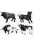 4pcs Sığır Heykelcik Simüle Edilmiş Boğa Gerçekçi Nimals Inek Eğitim Figürin A (Yurt Dışından) 3