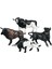 4pcs Sığır Heykelcik Simüle Edilmiş Boğa Gerçekçi Nimals Inek Eğitim Figürin A (Yurt Dışından) 4