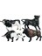 4pcs Sığır Heykelcik Simüle Edilmiş Boğa Gerçekçi Nimals Inek Eğitim Figürin A (Yurt Dışından) 5