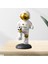 Astronot Heykel Reçine Zanaat Figürü Uzaylı Figürin 28.5X16X15.5CM (Yurt Dışından) 3