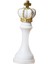 Altın Boya ile Satranç Parçaları Heykeli Uluslararası Satranç Figürinleri Masa Beyaz Kral Şekli Için (Yurt Dışından) 2