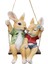 Bahçe Heykeli Swing Bunny Çiftler Figürinler Arka Bahçe Dekor Ağacı Süs Tavşanları (Yurt Dışından) 2