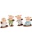 4pcs Reçine Domuzlar Mikro Peyzaj Minyatür Figürinler Araba Gösterge Tablosu Masaüstü (Yurt Dışından) 2