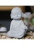 Tiny Buddha Monk Heykeli Figürin Süsler Araba Gösterge Tablosu Dekor Hediyeleri Tek El Bacakta (Yurt Dışından) 3