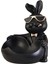 Tavşan Heykel Figürin Depolama Kutusu Hayvan Anahtar Kap Süsü Ev Dekor Siyah (Yurt Dışından) 1
