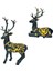 2x Nordic Noel Ren Geyiği Figürinler Tv Dolabı Için El Sanatları (Yurt Dışından) 1