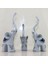 3pcs Filler Figürin Reçine Zanaat Ev Masaüstü Hayvan Heykelleri Dekorasyon 3 Gri Orta (Yurt Dışından) 5