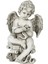 Bahçe Heykel Cherub Angel Bahçe Heykeli Açık Avlu Dekoratif Melek Holding Kuş (Yurt Dışından) 1