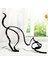 Ev Dekoru Kedi Köpek Metal Heykeli Modern Soyut Sanat Heykeli Oturma Odası Dekor (Yurt Dışından) 4
