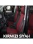 fiat Bravo Lüx Oto Koltuk Minderi Ön Arka 5'li Set Elegance Serisi Kırmızı Siyah 1